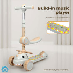 3 Wheeled Kids Scooter – Lean to Steer Foldable Kick Scooter with Flashing LED Lights 8 3 Wheeled Kids Scooter