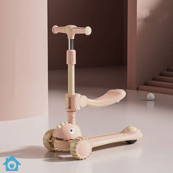 3 Wheeled Kids Scooter – Lean to Steer Foldable Kick Scooter with Flashing LED Lights 2 3 Wheeled Kids Scooter