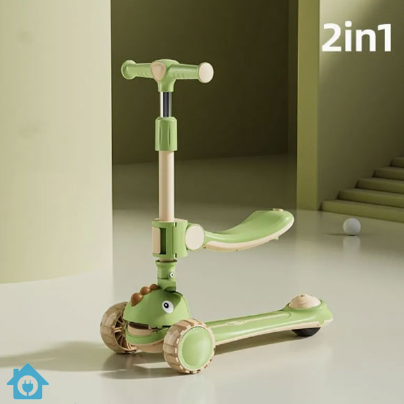 3 Wheeled Kids Scooter – Lean to Steer Foldable Kick Scooter with Flashing LED Lights 3 3 Wheeled Kids Scooter