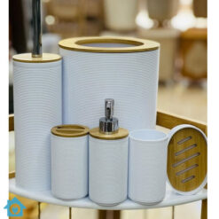 Bamboo Bathroom Accessories Set 6 Piece