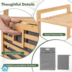 Bamboo Laundry Basket with Lid