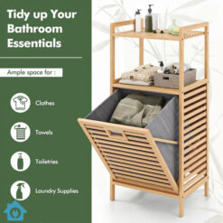 Bamboo Laundry Basket with Lid