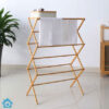 Bamboo Wood X-Shaped Towel Drying Rack