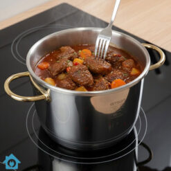 Emsan Stainless Steel Pressure Cooker Gold Handles 6 Liters