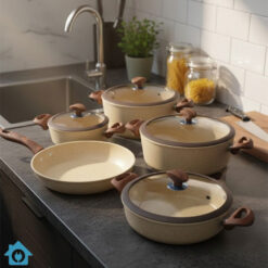 Falez Granite Ceramic Non Stick Cookware Set 9 Pcs