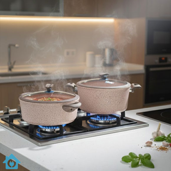 Falez Granite Ceramic Non Stick Cookware Set 9 Pcs – Made in Turkey 2 Falez Granite Ceramic Non Stick Cookware Set 9 Pcs