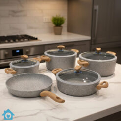 Falez Granite Ceramic Non Stick Cookware Set 9 Pcs