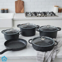 Falez Granite Non Stick Cookware Set 9 Pcs