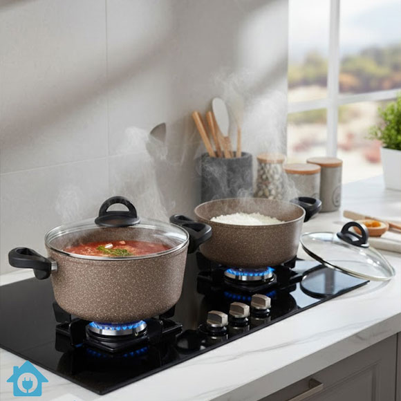 Falez Granite Non Stick Cookware Set 9 Pcs – Made in Turkey 5 Falez Granite Non Stick Cookware Set 9 Pcs