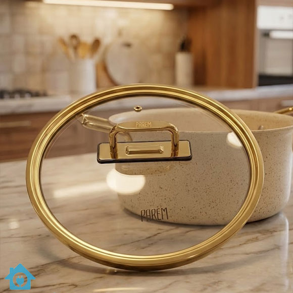 Falez Premium Granite Non Stick Cookware Set 9 Pcs Golden Edition 5 Falez Premium Granite Non Stick Cookware Set 9 Pcs Golden Edition