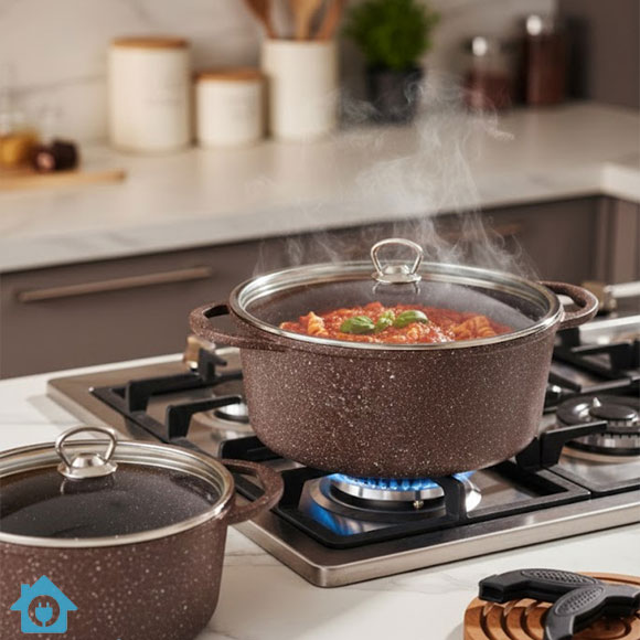 Falez Premium Granite Non Stick Cookware Set 9 Piece – Made in Turkey 3 Falez Premium Granite Non Stick Cookware Set 9 Piece