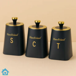 HausRoland Luxe 3 Pcs Jars Set - Grey
