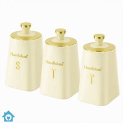 HausRoland Luxe 3 Pcs Jars Set - White