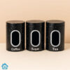 HausRoland Modern Container Jars Set - Black
