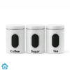 HausRoland Modern Container Jars Set - White