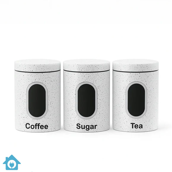 HausRoland Modern Container Jars Set - White 1 HausRoland Modern Container Jars Set - White