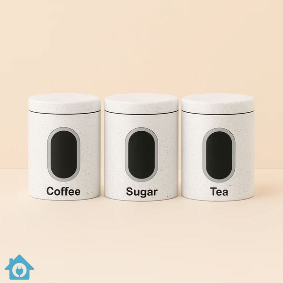 HausRoland Modern Container Jars Set - White 2 HausRoland Modern Container Jars Set - White