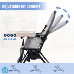 JOYOUS Foldable High Chair for Babies and Toddlers
