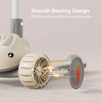 Kids Rabbit Scooter with Seat & Carrot Basket