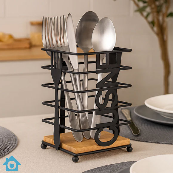 Modern Metal Square Spoon Holder 1 Modern Metal Square Spoon Holder