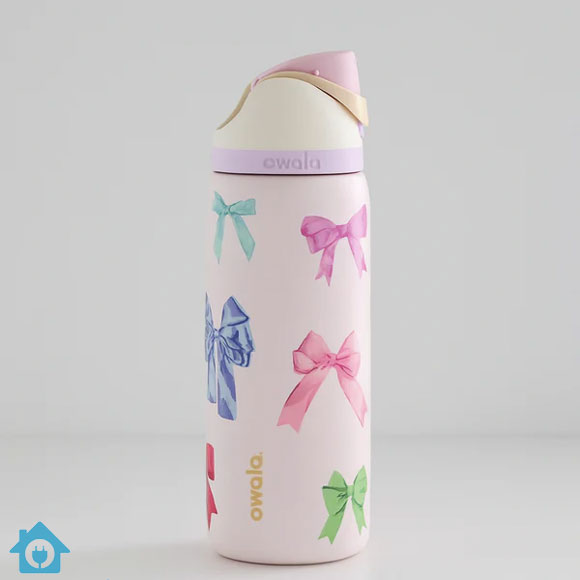 Owala FreeSip Bow Water Bottle 32oz - Multicolor Pink Bows 1 Owala FreeSip Bow Water Bottle 32oz - Multicolor Pink Bows