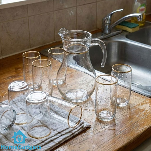 Pasabahce Glass Water Set Golden Line 7 Pcs 3 Pasabahce Glass Water Set Golden Line 7 Pcs