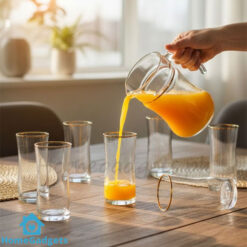 Pasabahce Glass Water Set Golden Line 7 Pcs