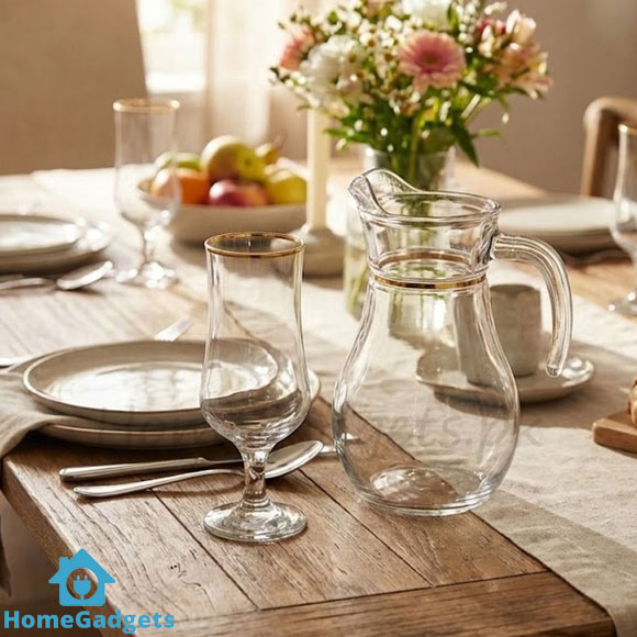 Pasabahce Glass Water Set Golden Line 7 Pcs 1 Pasabahce Glass Water Set Golden Line 7 Pcs