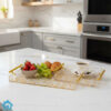 Premium Acrylic Tray Set Golden Handle 2 Pcs
