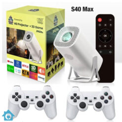 S40 Max Projector Game Emulator – Android 11.0 OS – Free Style Home Theater 1080P Video Supported – Outdoor Beamer