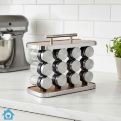 16 Pcs Countertop Spice Organizer Jar Set Rack
