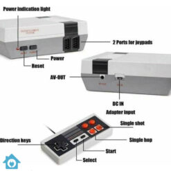 TV Video Game Console For NES Classic 8 Bit Game Player Built-In 620 Games + Dual Controllers