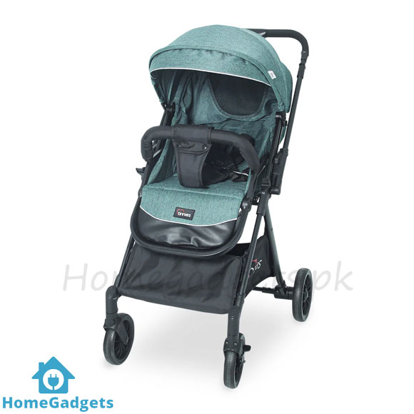 Tinnies Baby Stroller Green – Lightweight Comfortable Baby Pram 1 Tinnies Baby Stroller Green