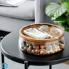 Transparent Glass Storage Canister with Wooden Lid