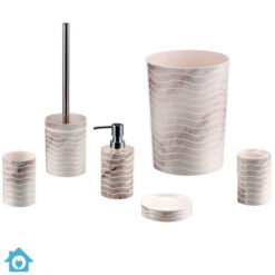Wavy Design Complete Bathroom Accessories Set