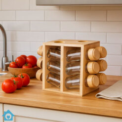 Wooden Spice Rack 12 Pieces