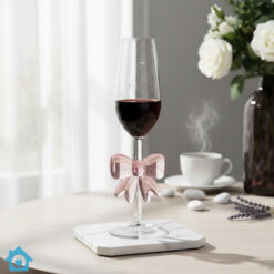 1 Piece Elegant Large Pink Bow Red Wine Glass Goblet