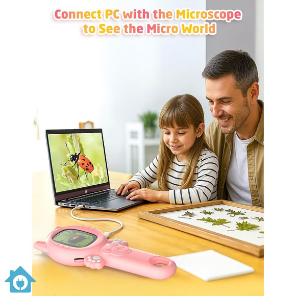 2 in 1 Microscope Camera for Kids – Mini Handheld Science Toy with Multiple Viewing Angles 7 2 in 1 Microscope Camera for Kids