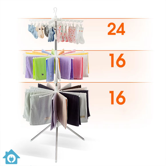 3-Tier Foldable Drying Rack – Stainless Steel Towel & Baby Clothes Rack 3 3 Tier Foldable Drying Rack