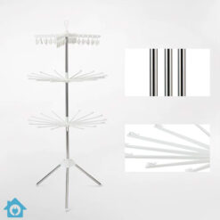 3-Tier Foldable Drying Rack – Stainless Steel Towel & Baby Clothes Rack 8 3 Tier Foldable Drying Rack