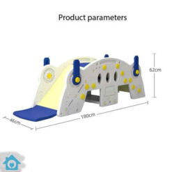 5 in 1 Kids Indoor Slide Seesaw – Study Table & Basketball Game 11 5 in 1 Kids Indoor Play Set