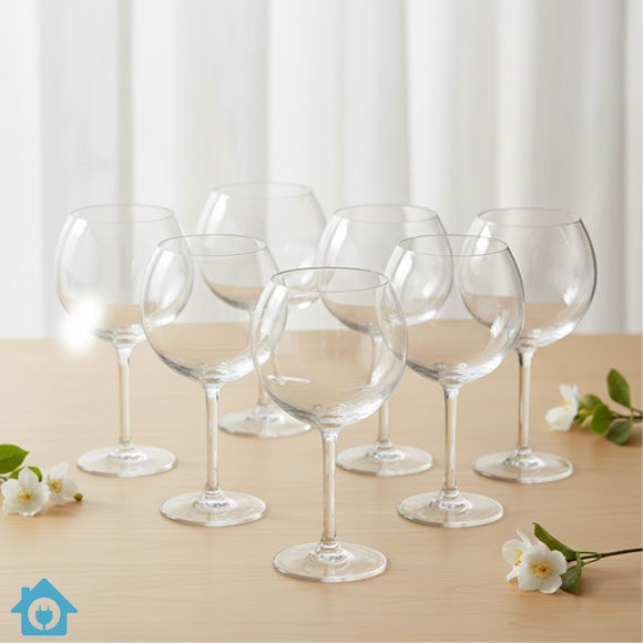 Bubble Round Glass Tumbler Set of 6 | Modern Aesthetic Glassware 1 Bubble Round Glass Tumbler Set of 6