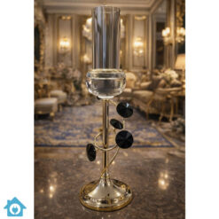 Decorative Golden Flower Shape Candle Stand