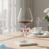 Elegant Pink Bow Red Wine Glass Goblet 1 Piece
