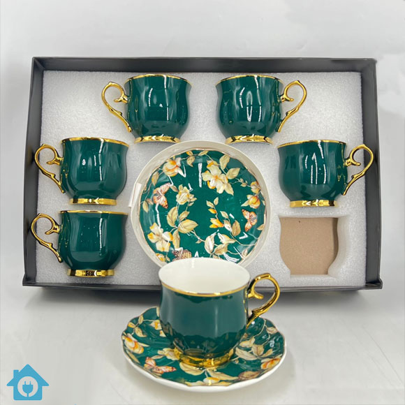 Floral Bone China Tea Cup Saucer Set with Gold Rim 2 Floral Bone China Tea Cup Saucer Set with Gold Rim