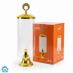 Glass Beverage Dispenser 3.5 Liter with Golden Lid
