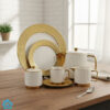Golden Embrace Tea Set White & Gold 24 Pcs