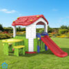 Happy Kids Playhouse with Slide & Table Chairs