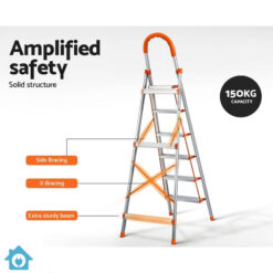 High Quality Aluminum 6 Step Folding Ladder