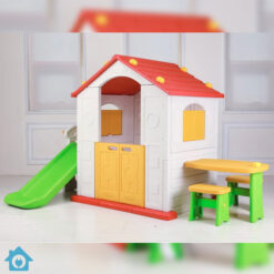 Kids Playhouse with Slide Table Chairs